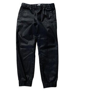 Gap Women's Black Coated Track Pant/Jogger Sz S 147D